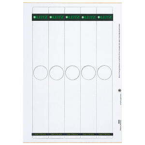 LEITZ Rückenschild grau Auf A4Papier selbstklebend lang schm