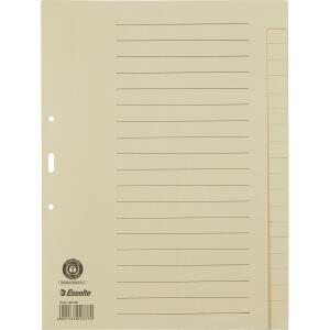 ESSELTE Register blanko A4 Papier 20Blatt chamois