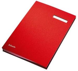 ESSELTE Unterschriftsmappe rot Einband aus kaschierter Graupappe (UWS)m