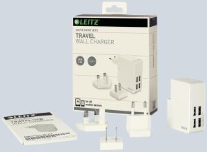 LEITZ Ladegerät Complete Dual USB weiß Reisenetzteil Dual USB Complete 2