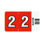 LEITZ 66020000 Ziffernsignale 2 100ST rotSelbstklebend...