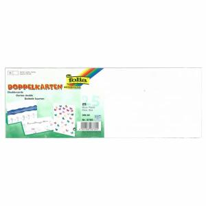 ESSELTE Briefkarte A6 quer 25ST weiß FOLIA 8760 doppelt 190g