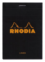 Rhodia Notizblock 85x120 geh lin 80Bl schw