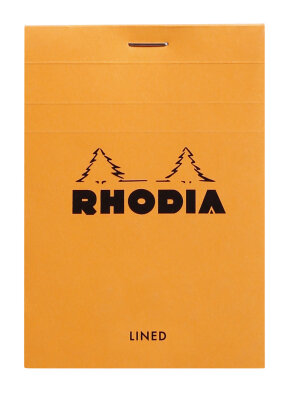 Rhodia Notizblock 85x120 geh lin 80Bl ora