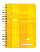 Clairefontaine Notizheft 9x14 kariert m Spirale 50Bl
