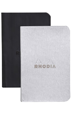 Rhodia 2erSet Flex Nbuch 7x10,5 32Bl swSilb