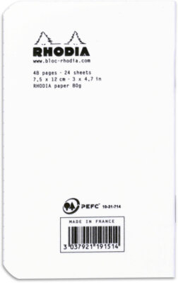 Rhodia Heft White 7,5x12cm kar 48Bl 80g