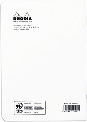 Rhodia Heft Weiss A5 kar 48Bl 80g
