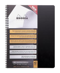 Rhodia Noteb RHOD 90g Spir A4+ 80Bl lin Rd
