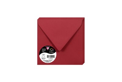 Clairefontaine Umschlag 120x120 kirschrot