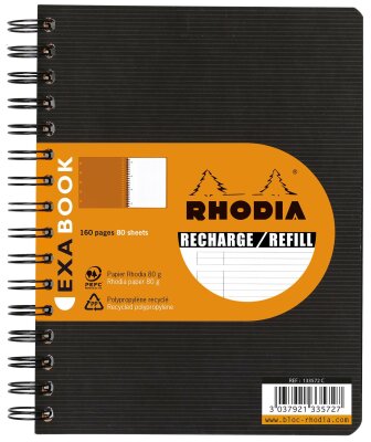 Rhodia Nachfüllung Exabook A5 lin 80Bl