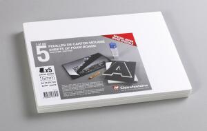 Clairefontaine Schaumkarton 5,0 mm A4 5Bg weiss