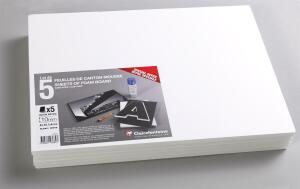 Clairefontaine Schaumkarton 10mm A3 5Bg weiss