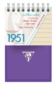 Clairefontaine Spiralbl.-1951 7,5x12,7/60Bl lin so