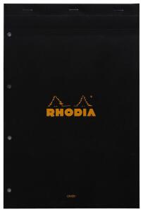 Rhodia Notizbl A4+ mperf lin m Rd 80Bl sw
