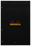 Rhodia Notizbl A4+ mperf lin m Rd 80Bl sw