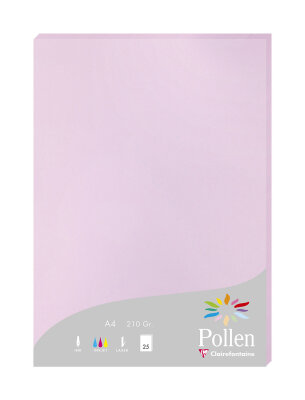 Clairefontaine Papier A4 Pollen 210g flieder 25Bl