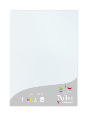 Clairefontaine Papier A4 Pollen 210g blau 25 Bl