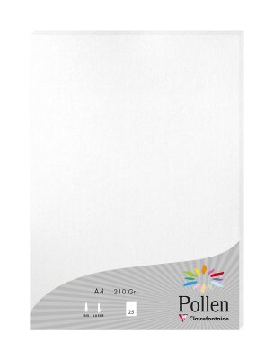 Clairefontaine Papier A4 Pollen 210g perlm weiss 25Bl