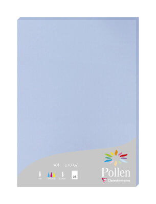 Clairefontaine Papier A4 Pollen 210g lavendel 25Bl
