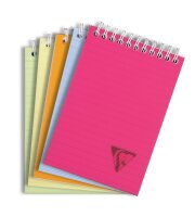 Clairefontaine Spiralbuch Linicolor A6 kar 80Bl sort