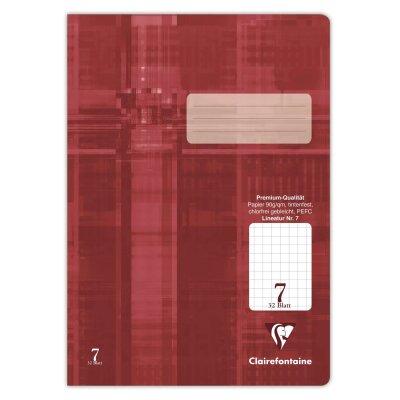 Clairefontaine Heft A4 Premium kariert 7/7mm 32Bl