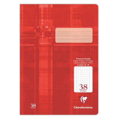 Clairefontaine Heft A4 Premium kariert gelocht 32Bl