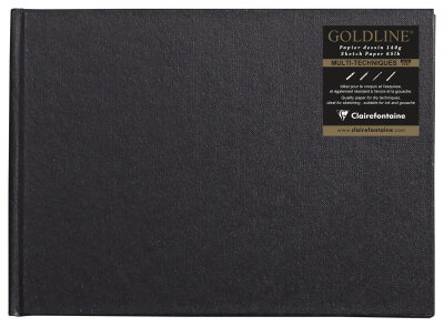 Clairefontaine Skizzenb Goldline A5 Q weiss 64Bl