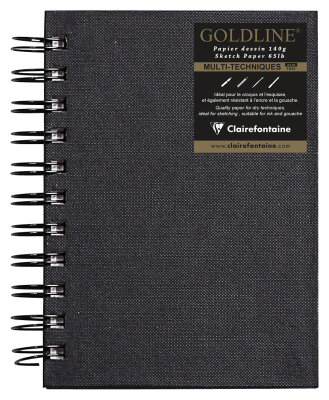 Clairefontaine Skizzenb Goldline A6 H weiss 64Bl