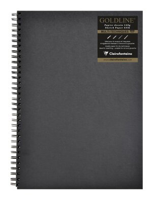 Clairefontaine Sketch Book A3 quer+Spir. schwarz