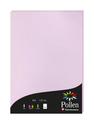 Clairefontaine Papier A4 Pollen 120g flieder 50Bl