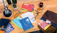 Clairefontaine Kursusblock A4 Fr-lin 4-fach gel 100Bl