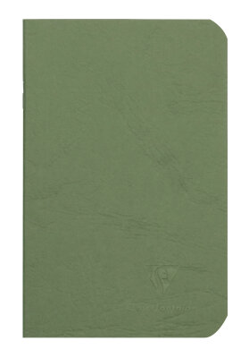 Clairefontaine Heft AgeBag 9x14 Leinen lin 48Bl gn