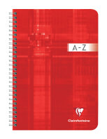 Clairefontaine Registerbuch A5 PP Spirale kariert 90Bl