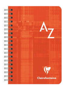 Clairefontaine Registerbuch 9x14 PP Spir kar 50Bl