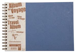 Clairefontaine Reisealbum AgeBag A4 quer lin+bl 40Bl bl