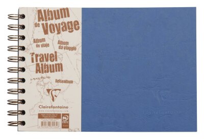 Clairefontaine Reisealbum AgeBag A5 quer lin+bl 40Bl bl