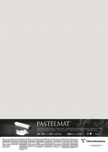 Clairefontaine Pastelmat 50x70 360g hellgrau 5Bl