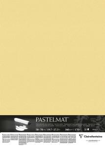 Clairefontaine Pastelmat 50x70 360g buttergelb 5Bl