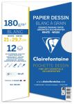Clairefontaine Zeichenpapier Körn A4 180g 12Bl+3Bl