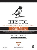 Clairefontaine Block Bristolkarton 24x32 205g 20Bl