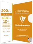 Clairefontaine Techn Zeichnen 200g 24x32cm 12Bl