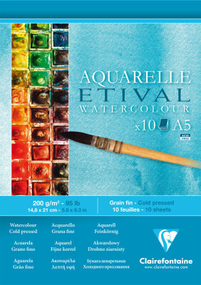 Clairefontaine Aquablock kopfs gel ETI 200g A5 10Bl