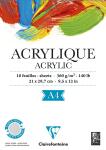 Clairefontaine Acrylmalblock A4 360g kopfgel. 10Bl