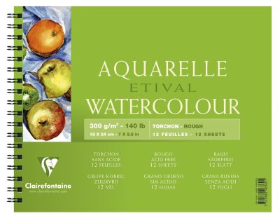 Clairefontaine Aquablo. Rauh ETI 250g 18x24 12Bl