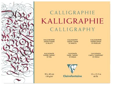 Clairefontaine Block Kalligraphie 30x40 130g 25Bl
