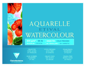 Clairefontaine Aquablock FKorn ETI 200g 18x24 25Bl
