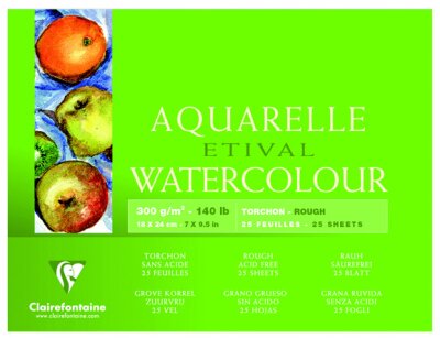 Clairefontaine Aquablo. Rauh ETI 300g 18x24 25Bl