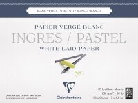 Clairefontaine Ingres 18x24 Block weiss 130g 25Bl