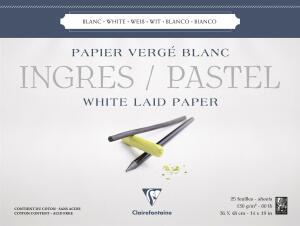 Clairefontaine Ingres 36x48 Block weiss 130g 25Bl